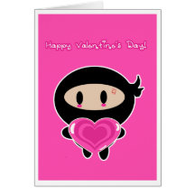 Kawaii Ninja Valentine's Day Card