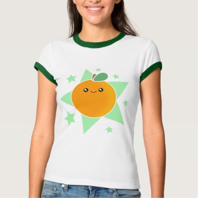Kawaii Orange Fruit Shirt by megakawaii