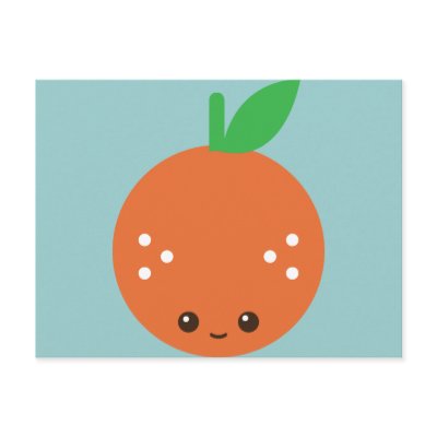 Kawaii Orange Postcards by nyxxie