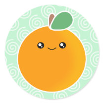 Kawaii Orange Sticker