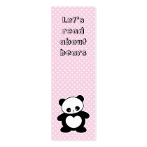 Kawaii panda bookmark business card