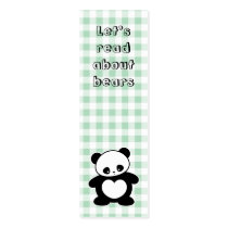 Kawaii panda bookmark business card