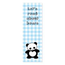 Kawaii panda bookmark business card