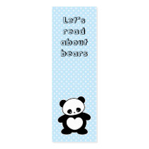 Kawaii panda bookmark business cards
