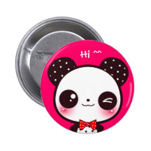 Kawaii panda buttons