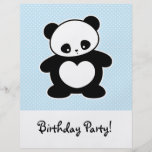 Kawaii panda full color flyer
