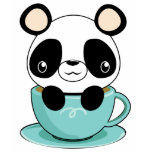 Kawaii Panda in a Teacup t-shirts
