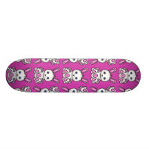Kawaii Pink Bunny Pattern Skate Decks