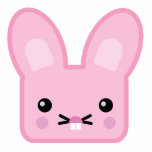 kawaii pink bunny photo sculptures
