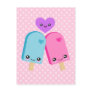 Kawaii Pretty Popsicles BFF Postcard