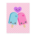Kawaii Pretty Popsicles BFF Postcard