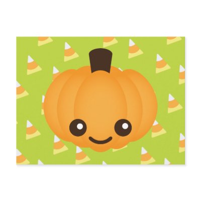 Kawaii Pumpkin Postcards by nyxxie