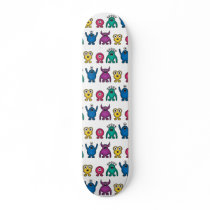 Kawaii Rainbow Alien Monsters Pattern Skate Board Deck
