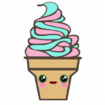 Kawaii Rave Ice Cream Cone photo sculptures