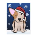Kawaii Red Heeler Christmas Postcard
