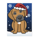 Kawaii Rhodesian Ridgeback Christmas Postcard