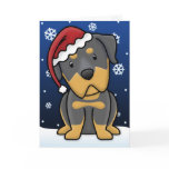 Kawaii Rottweiler Christmas Card