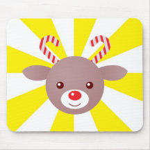 Kawaii Rudolph Mousepad