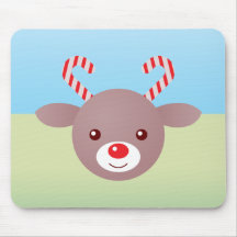 Kawaii Rudolph Mousepad