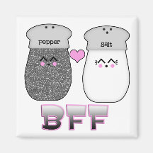 Kawaii Salt n Pepper BFF Refrigerator Magnet