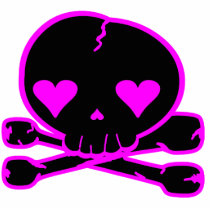Kawaii Skull Car / Refrigerator Magnet Photo Sculpture