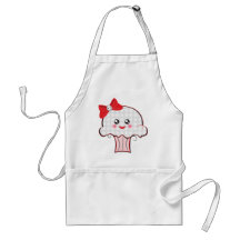 Kawaii Skull Cupcake Apron