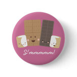 kawaii smores marshmallows custom button magnet...