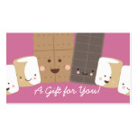 kawaii smores marshmallows custom gift tags cards business cards
