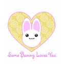 Kawaii Some Bunny Loves You Heart T-Shirt
