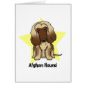 Kawaii Star Afghan Hound cards