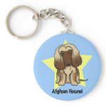 Kawaii Star Afghan Hound Key Chain