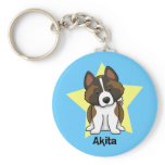 Kawaii Star Akita keychains
