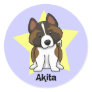 Kawaii Star Akita Stickers