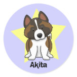 Kawaii Star Akita stickers