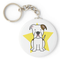 Kawaii Star American Bulldog Keychain