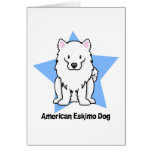 Kawaii Star American Eskimo Dog Card