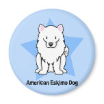 Kawaii Star American Eskimo Dog magnets