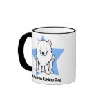 Kawaii Star American Eskimo Dog mugs