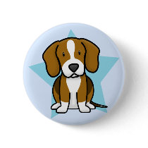 Kawaii Star Beagle Button