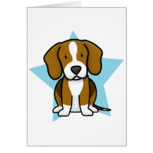 Kawaii Star Beagle Card
