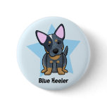 Kawaii Star Blue Heeler buttons