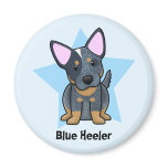 Kawaii Star Blue Heeler magnets