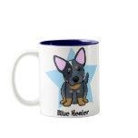 Kawaii Star Blue Heeler mugs