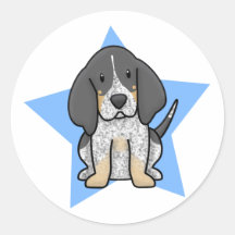 Kawaii Star Bluetick Coonhound Sticker