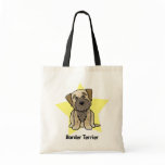 Kawaii Star Border Terrier Tote Bag