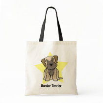 Kawaii Star Border Terrier Tote Bag