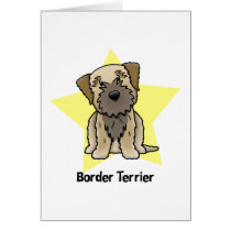 Kawaii Star Border Terrier Cards