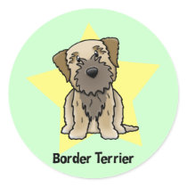 Kawaii Star Border Terrier Sticker