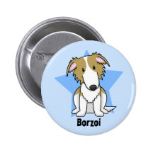 Kawaii Star Borzoi Pin