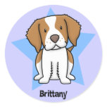 Kawaii Star Brittany Round Sticker